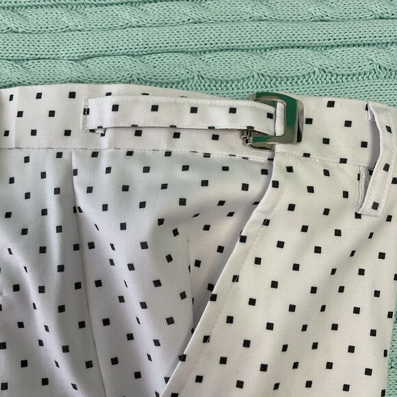 Custom Made Womens Polka Dot Suit Blazer Pants Lined Adjustable Waist  Sz L - XL - Picture 11 of 16